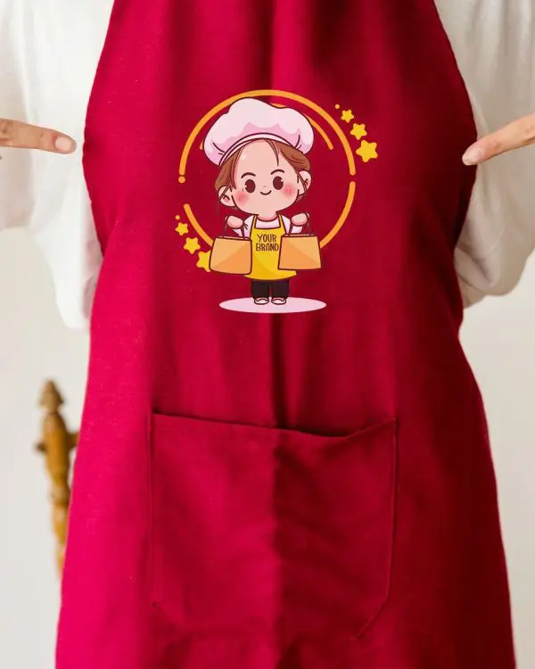 สกรีนผ้ากันเปื้อน ผ้ากันเปื้อนครึ่งตัว ผ้ากันเปื้อนกันน้ำ ผ้ากันเปื้อนพิมพ์ลาย สกรีนโลโก้ สกรีนชื่อร้าน