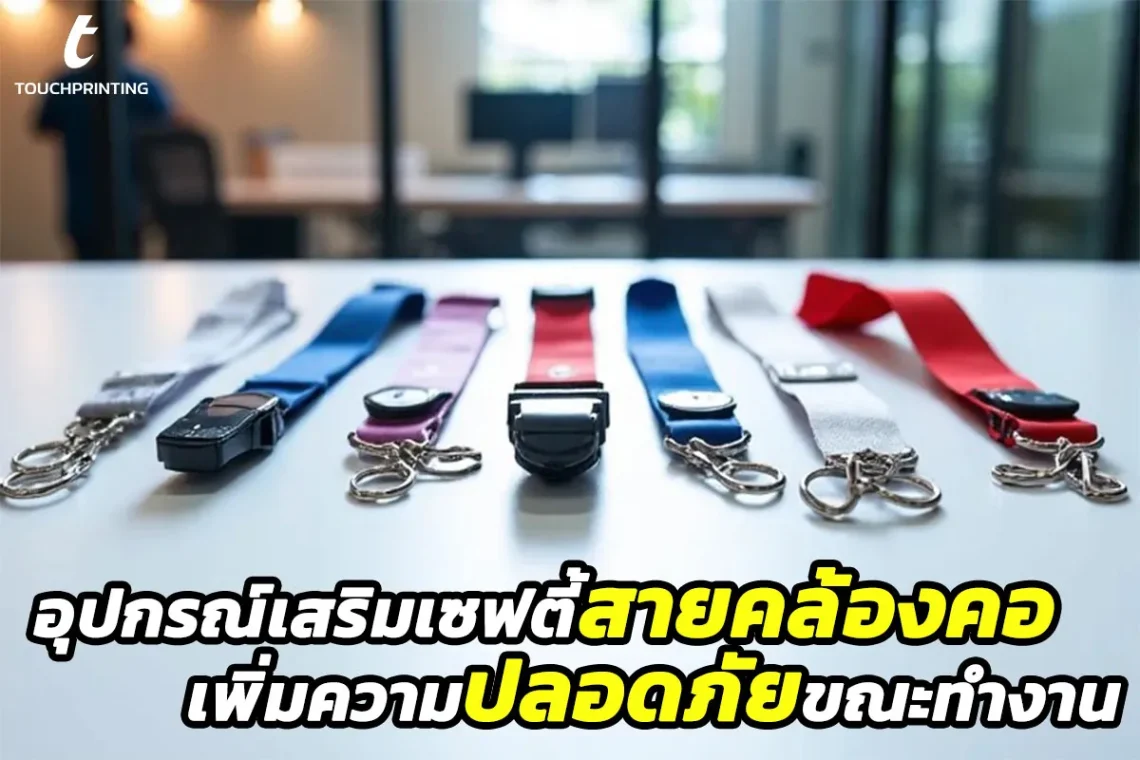 อุปกรณ์เสริมเซฟตี้สายคล้องคอ เพิ่มความปลอดภัยขณะทำงานกับเครื่องจักร สายคล้องบัตร สายคล้องคอ